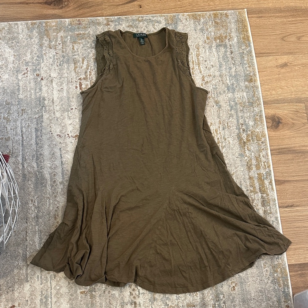 Ralph Lauren Sleeveless Dress with Lace Detail